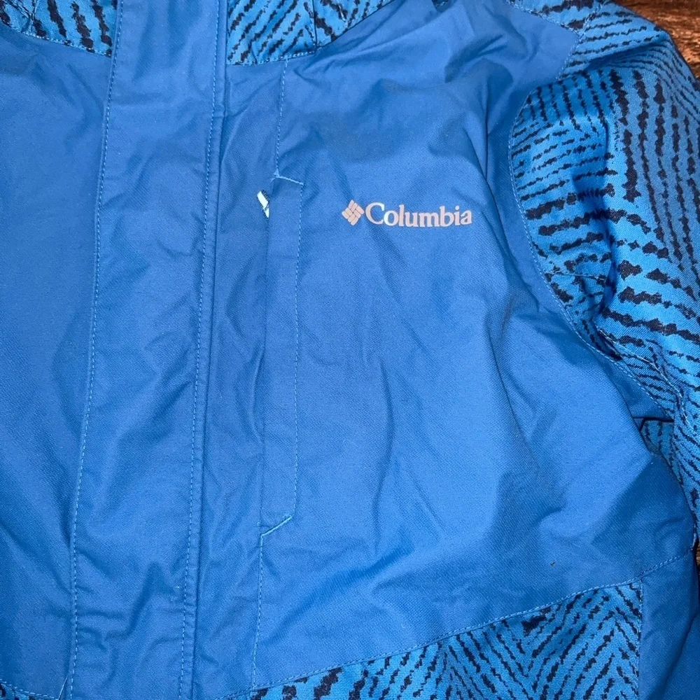 Columbia Kids Vibrant Blue Patterned Puffer Jacket